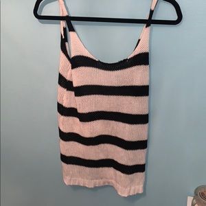 White/Black stripped tank!